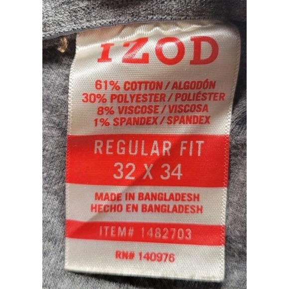 IZOD Comfort Stretch UltraFlex Soft Knit Denim Jeans Mens Size 32x34 Gorpcore - Picture 10 of 10